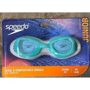 Speedo JUNIOR Sea Spray Seafoam Blue Swimming Goggles Latex Free ~ UV Protection
